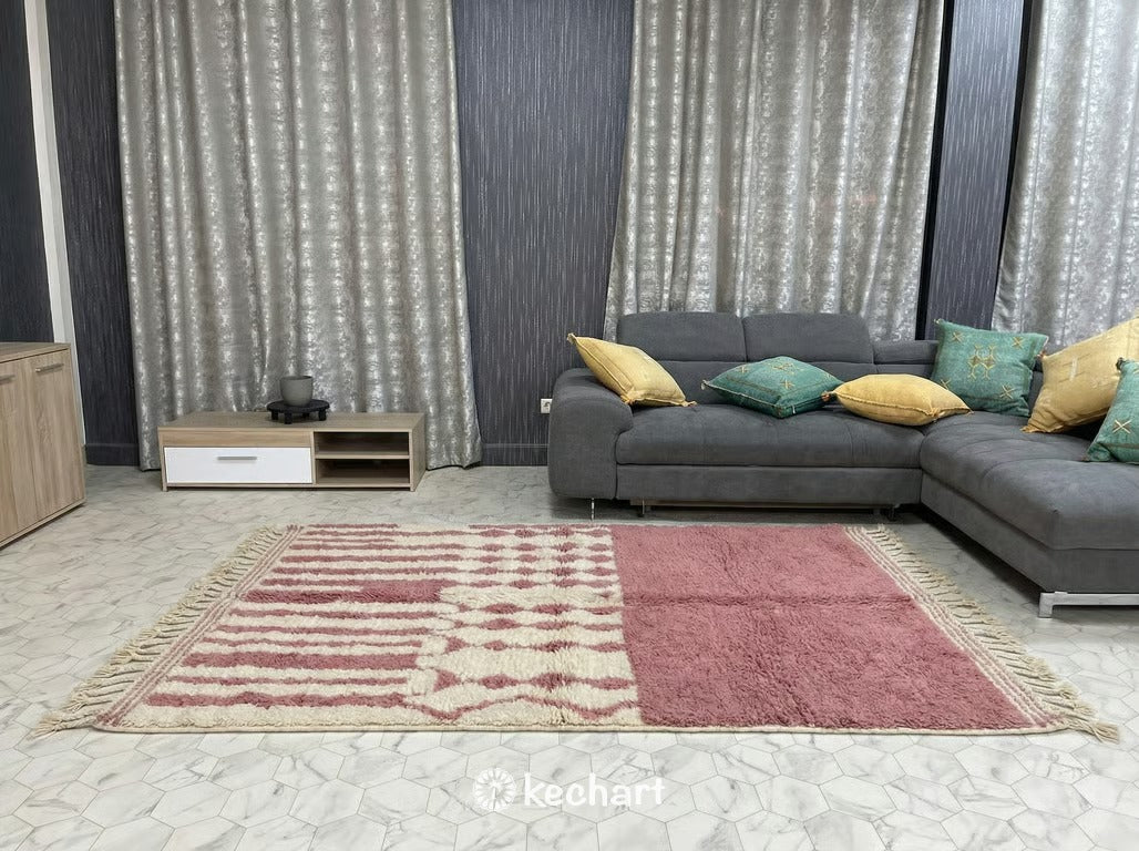 Slate Rose Beni Ourain Moroccan Rug - Custom Sizes Available