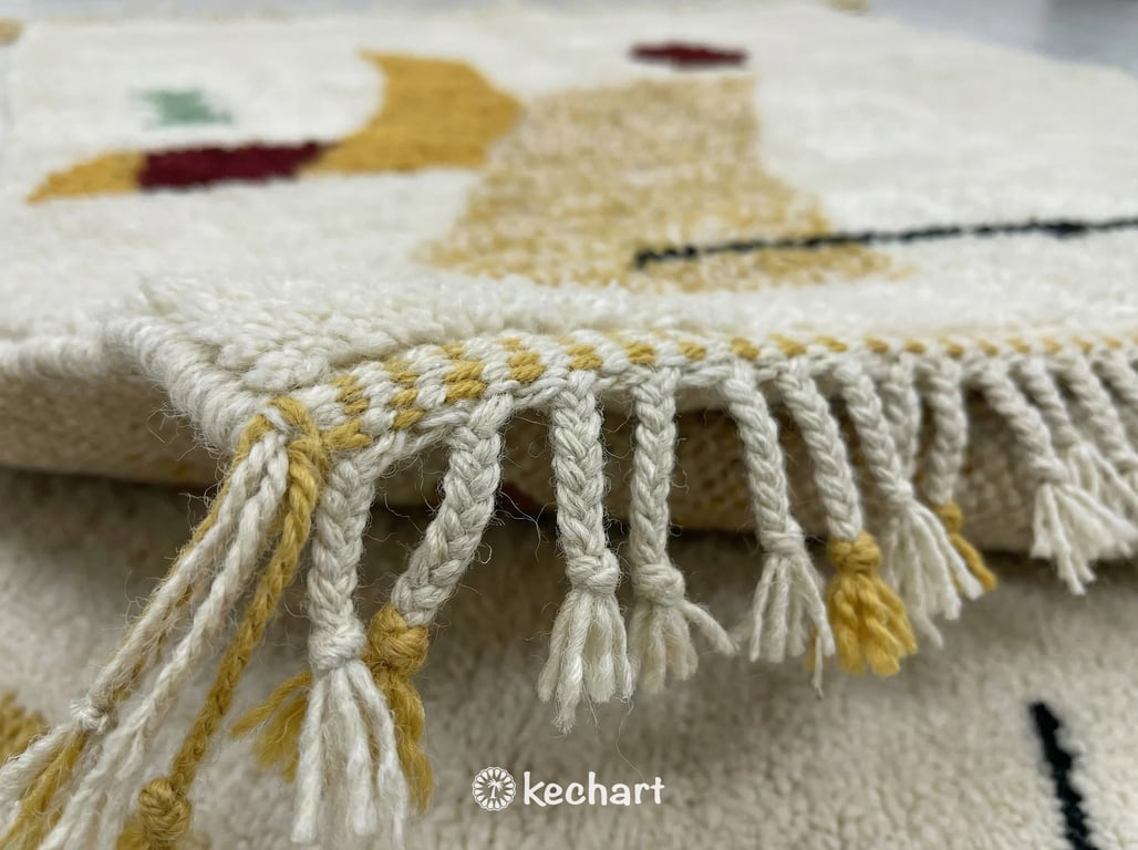 Made to Order Beni Ourain Rug - Plush Moroccan Wool Geometric Design