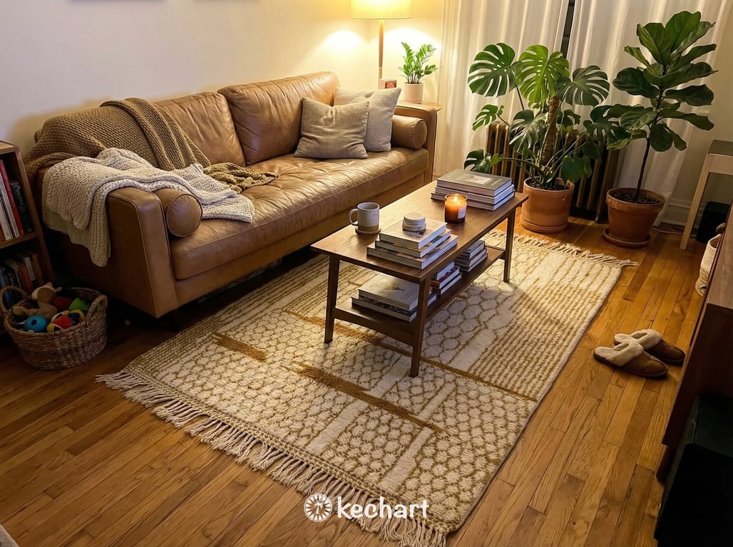 Custom Beni Ourain Rug - Handwoven Moroccan Wool Rug in Cream & Desert Sun