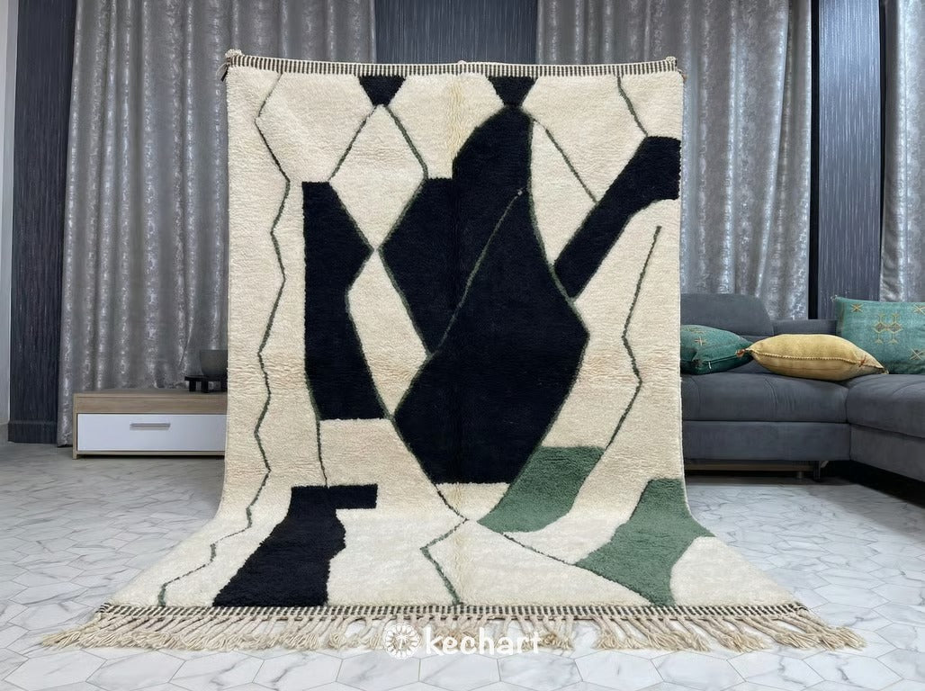 Made to Order Beni Ourain Rug - Custom Moroccan Wool Geometric Diamond