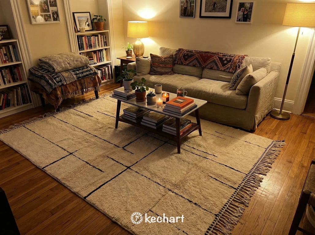 Custom Beni Ourain Rug – Made to Order Plush Moroccan Wool, Geometric Design