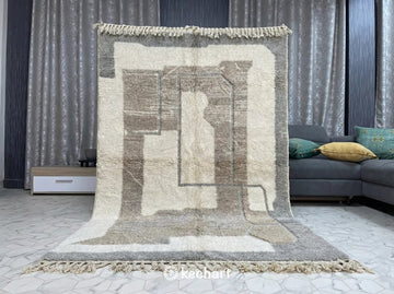 Custom Beni Ourain Moroccan Rug - Made to Order Plush Wool Diamond Design