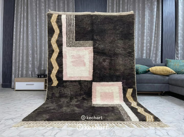 Custom Beni Ourain Rug - Made to Order Earth Tone Geometric Wool Rug