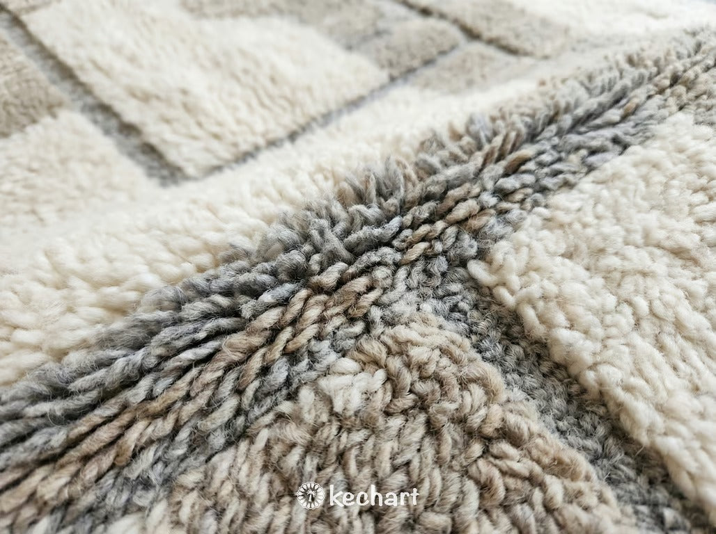 Custom Beni Ourain Moroccan Rug - Made to Order Plush Wool Diamond Design