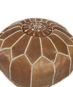 kechart - Brown Moroccan Pouffe, moroccan leather, moroccan pouf, moroccan pouf
