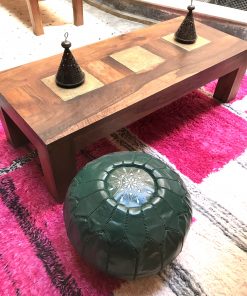 Green Moroccan Pouffe, moroccan leather, moroccan pouf, Brown moroccan, leather pouffe, moroccan pouffe, handmade moroccan