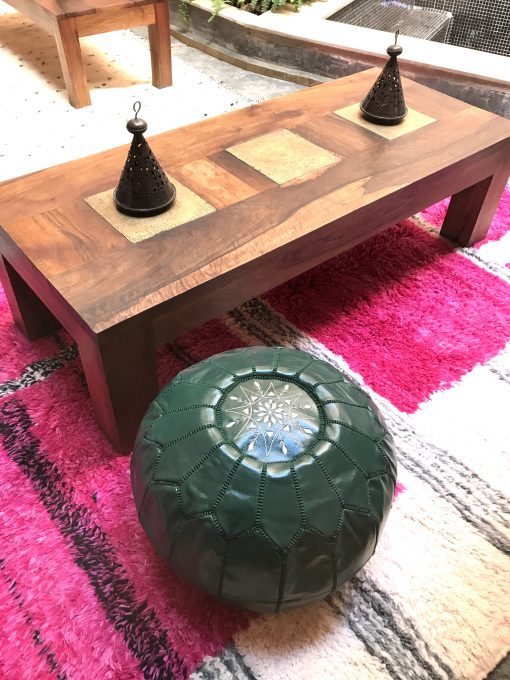 Green Moroccan Pouffe, moroccan leather, moroccan pouf, Brown moroccan, leather pouffe, moroccan pouffe, handmade moroccan