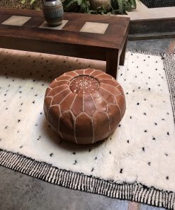 kechart - Brown Moroccan Pouffe, moroccan leather, moroccan pouf, moroccan pouf