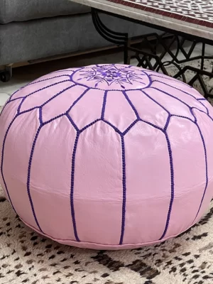 Pink Glamour moroccan pouf