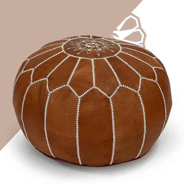 Brown Berber Pouf: A Chic and Unique Handcrafted Moroccan Accent