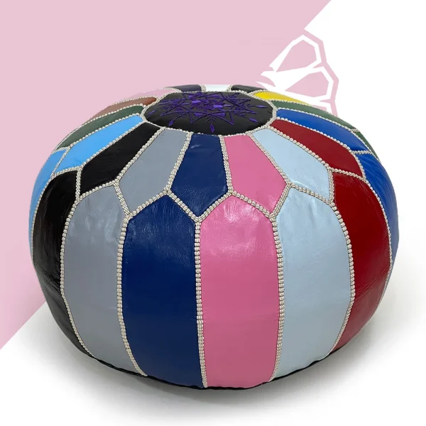 Colorful Charisma Pouf: A Handcrafted, Vibrant Addition to Your Home Decor