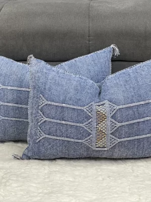 Experience Ultimate Comfort with Denim Dream Pillow – 13x21in Handcrafted Luxury