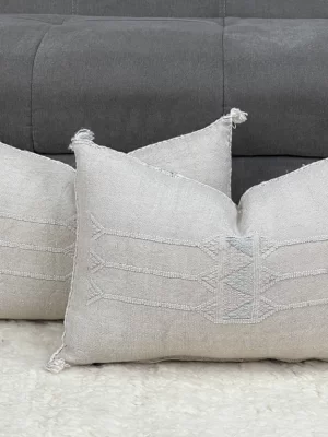 Shop Now - Stone Haven Pillow: Handmade Moroccan Cactus Silk Pillow