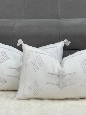 Elevate Your Space with Whiteout Wonder Pillow – 13x21in Handcrafted Luxury