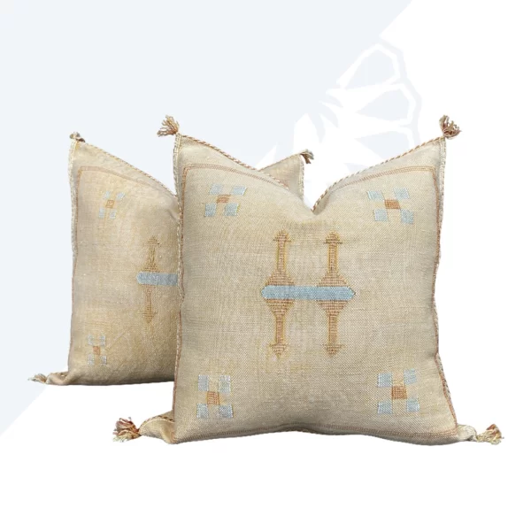Lemonade Breeze Pillow: Bright Moroccan Cactus Silk Decor | Save 36%