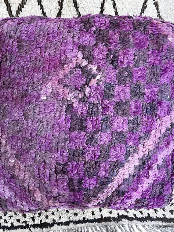 Yasmina's Lilac Kilim Pouf
