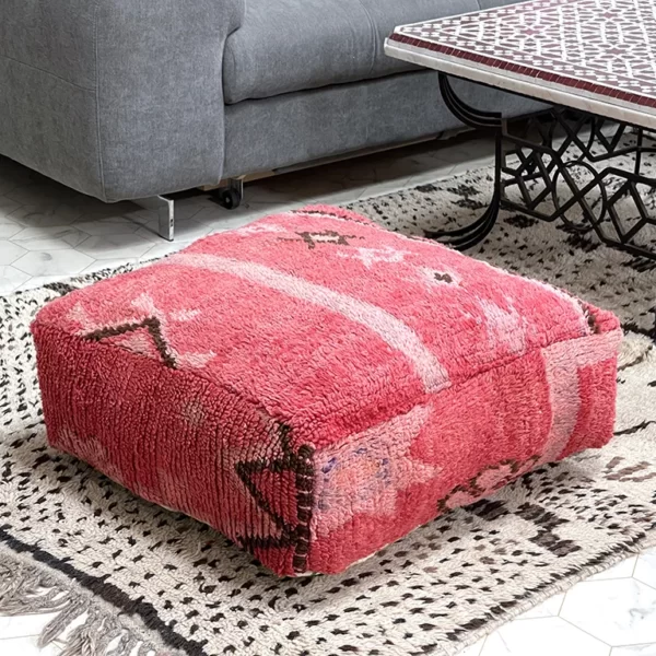 Red City Kilim Poufs: Marrakech Magic for Your Home