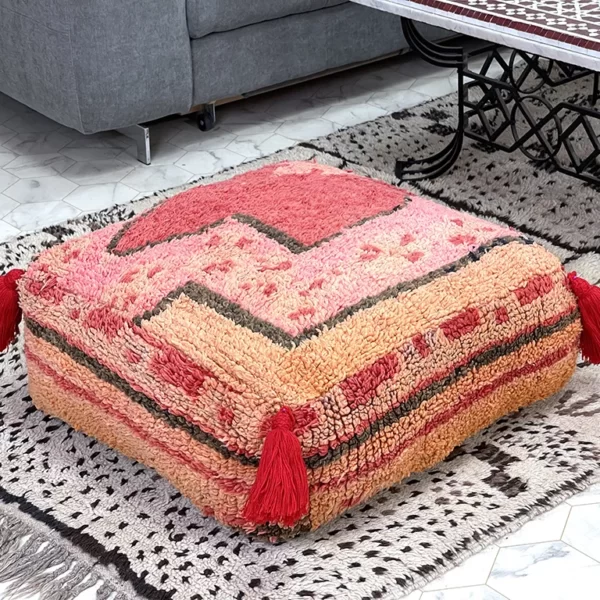 Experience Autumn Bliss with the Harvest Hues Kilim Pouf