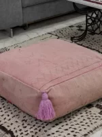 Light Pink Retreat - kilim pouf