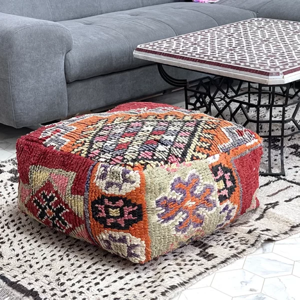 Spice Suite Kilim Poufs: Exquisite Eastern Design for Your Home