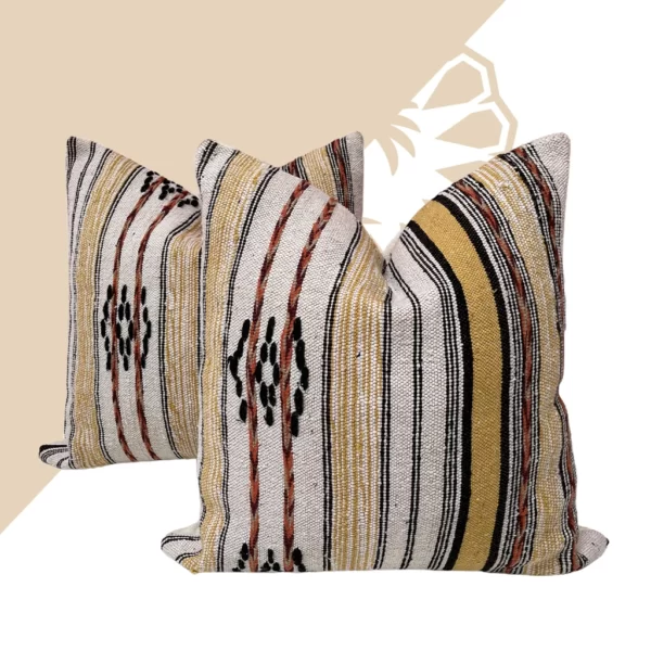 Golden Leaves Pillow: A Serene and Refined Decorative Accent for Your Home