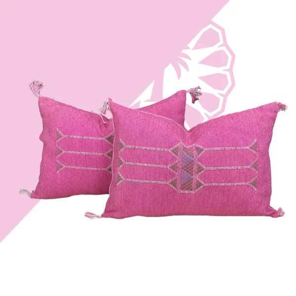Blush Bloom: The Delicate and Charming Cactus Silk Pillow for Your Home