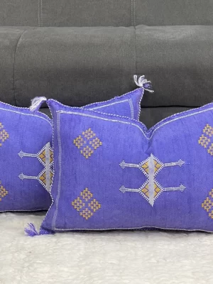 Grape Nectar Pillow: Bold Moroccan Silk | Sustainable Luxury