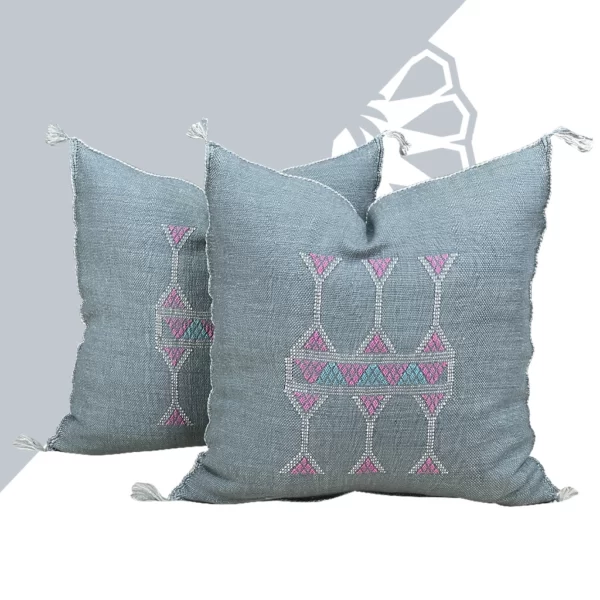 Slate Blue Horizon: The Elegant and Modern Accent Pillow for Your Home