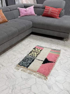 Whimsical Connections - 2x2ft- Beni Ourain Rug