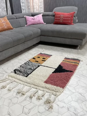 Whimsical Connections - 3x3ft- Beni Ourain Rug