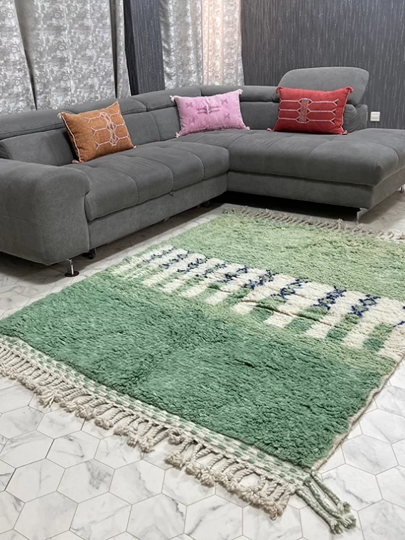 Moroccan Serenity Oasis - 5x6ft- Beni Ourain Rug