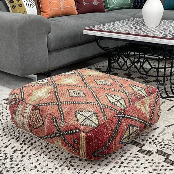 Taisi-Hira moroccan kilim pouf