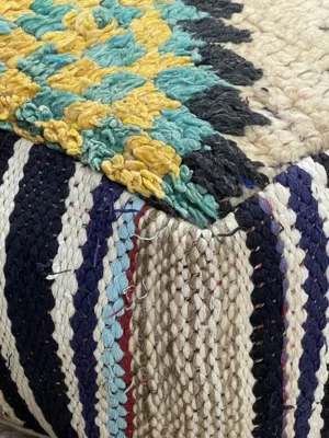 Topping Butter moroccan kilim pouf
