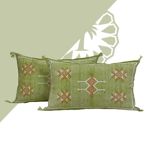 Natural cactus silk pillow