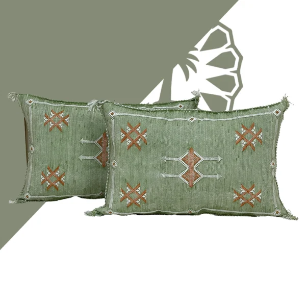 Natural cactus silk pillow