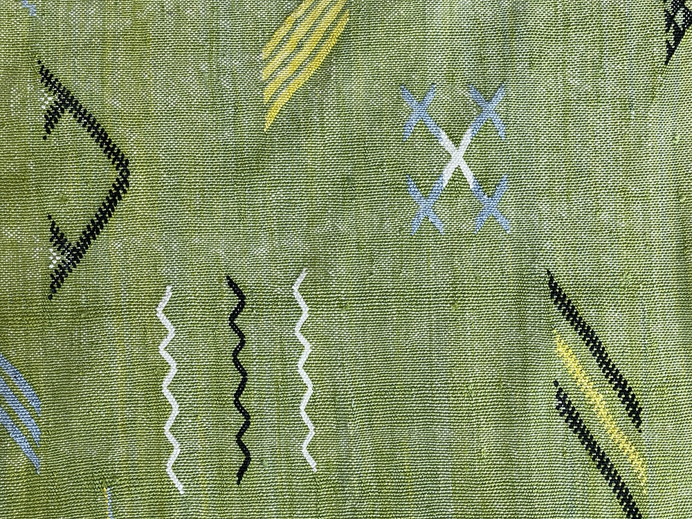 Yellowish Mint - 2x10ft  Natural Cactus Silk Rug
