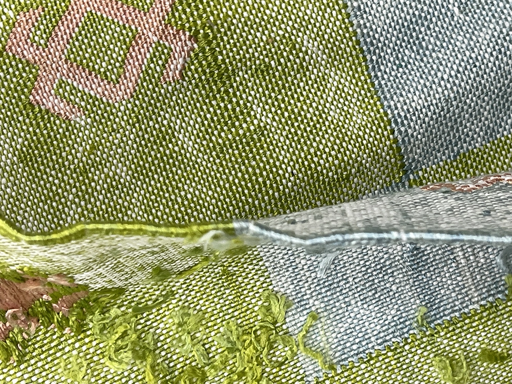 Checkered Bliss - 2x10ft  Natural Cactus Silk Rug