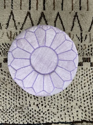 Lilac Dream cactus silk pouf